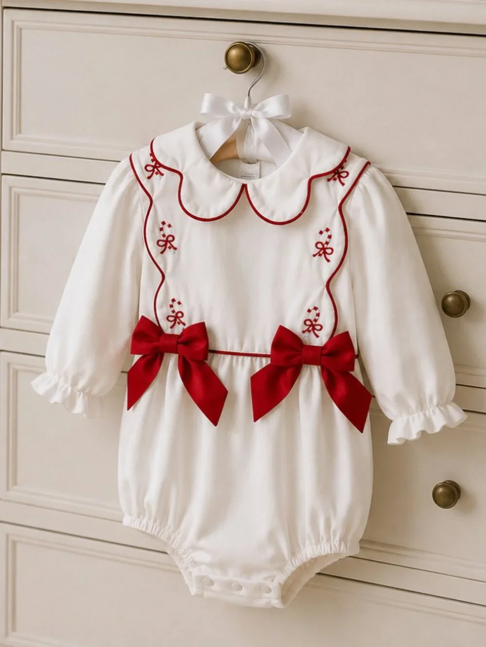 NWT Edgehill Collection x The Broke Brooke Claire Candy Cane Bubble Set Sz 12M